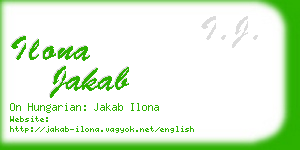 ilona jakab business card